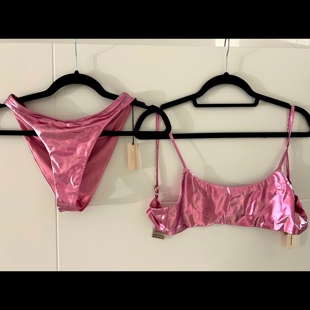 Superdown bikini, size small, pink chrome